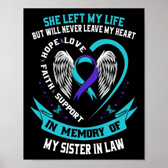 Póster Pérdida En Memoria De Mi Hermana En Derecho Suicid (Frente)