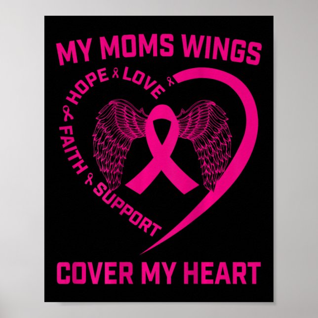 Póster Pérdida Rosa De La Madre Querida Ck De Cáncer De M (Frente)