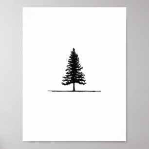 Póster Perdido: Árbol solitario