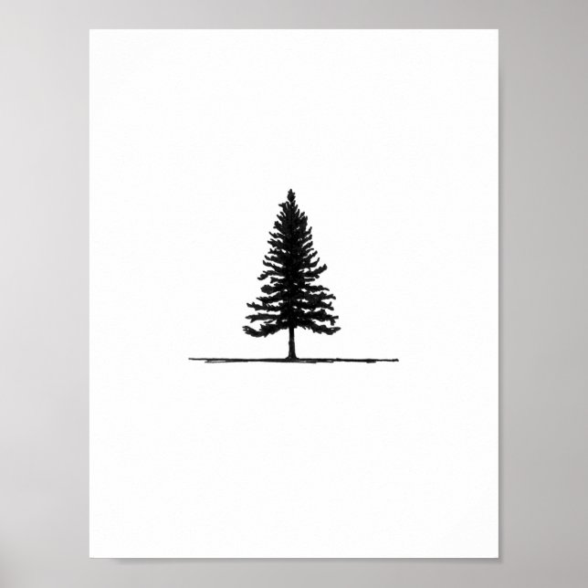 Póster Perdido: Árbol solitario (Frente)