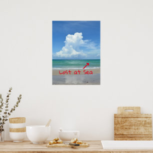 Póster Perdido en el Sea Fun Beach Seascape