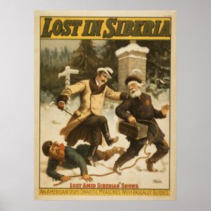 Póster Perdido En Siberia, Cerca De 1898.
