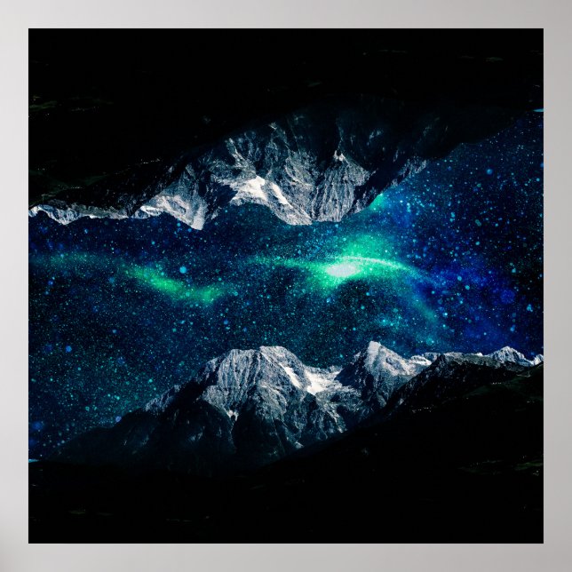 Póster Perdido en un mundo de sueños y montañas (Frente)