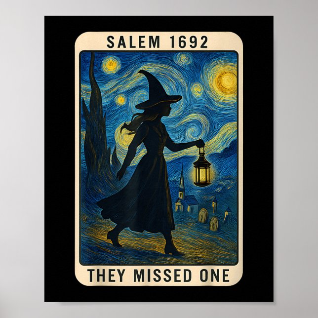Póster Perdieron Un Tarot Van Gogh Salem 1692 Hallowee (Frente)