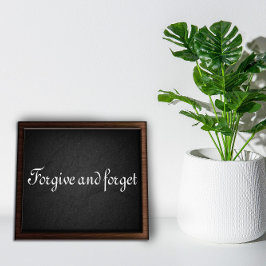 Póster Perdonen y olviden la sabiduría diciendo poster de