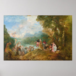 Póster Peregrinaje a Cythera el embarque para Cythera