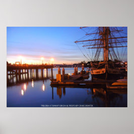 Póster Peregrino al amanecer