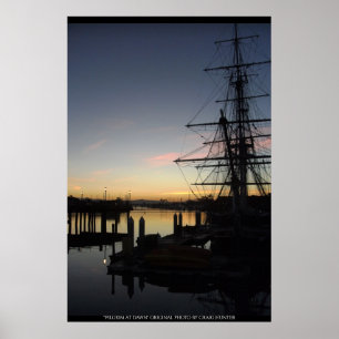 Póster Peregrino al amanecer