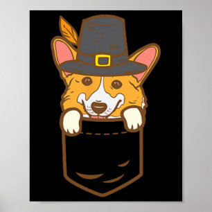 Póster Peregrino de bolsillo Welsh Corgi Perro Lover Cute