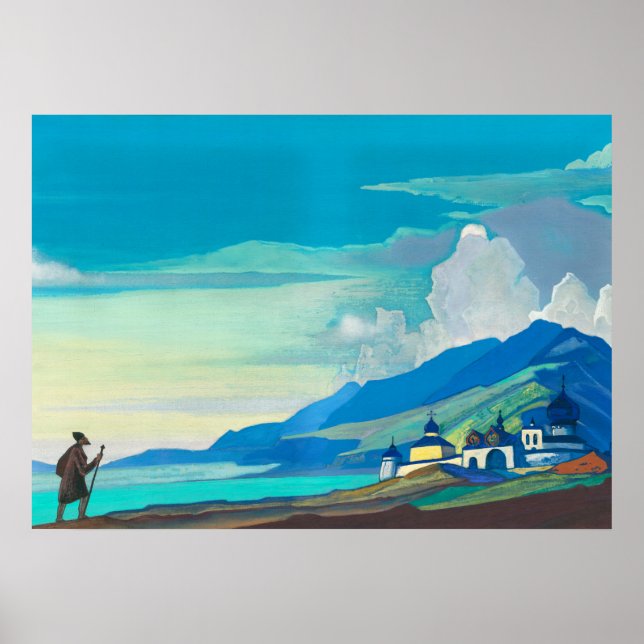 Póster Peregrino de la ciudad radiante, por Nicholas Roer (Frente)