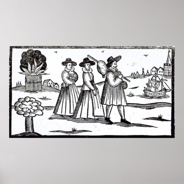 Póster Peregrinos partiendo hacia el Nuevo Mundo (Frente)