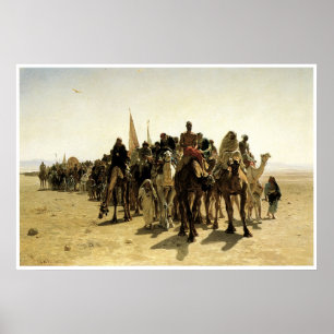 Póster Peregrinos yendo a La Meca