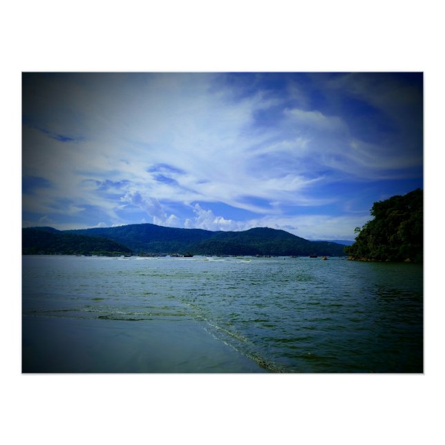 Póster Perequê Beach Guarujá Brasil (Anverso)