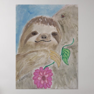 Póster pereza de bebé
