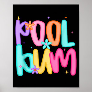 Póster Perezoso de Piscina Poder Floral Verano Diversión