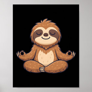 Póster Perezoso de Yoga