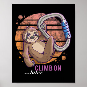 Póster Perezoso escalada en roca Bouldering Regalo divert