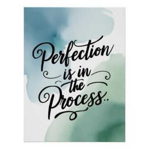 Póster Perfección En el proceso, opción 2