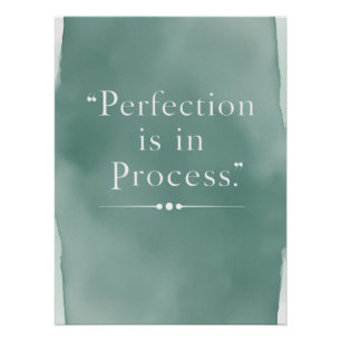 Póster Perfección En el proceso, opción 3