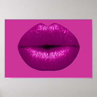 PÓSTER PERFECCIÓN ROSA LIPSTICK MAKEUP BEAUTY FASHION SAL