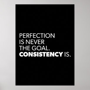Póster Perfección vs Consistencia - Motivación de éxito