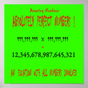 Póster Perfect Numbers