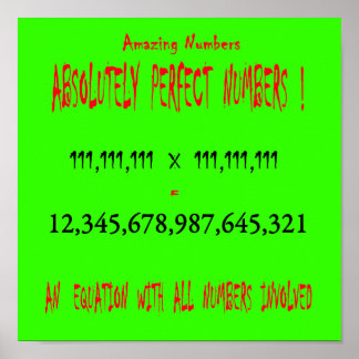 Póster Perfect Numbers