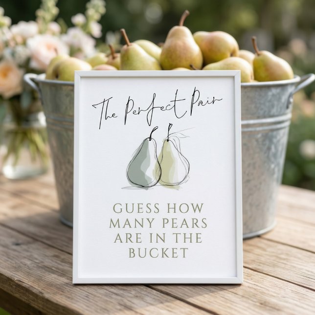 Póster Perfect Pair Pear How Many Bridal Shower Game (Subido por el creador)