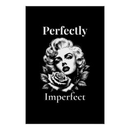 Póster Perfectly Imperfect – Marilyn Noir