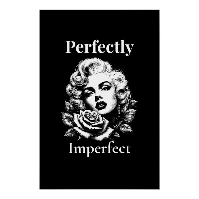 Póster Perfectly Imperfect – Marilyn Noir (Anverso)