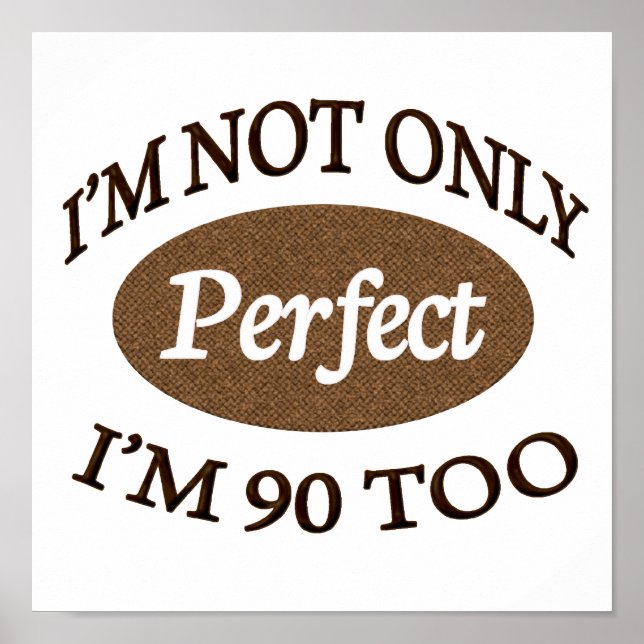 Póster Perfecto 90 años (Frente)