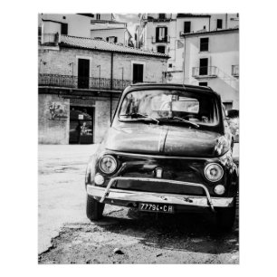 Poster perfecto de coche de época   Fiat 500   Ita