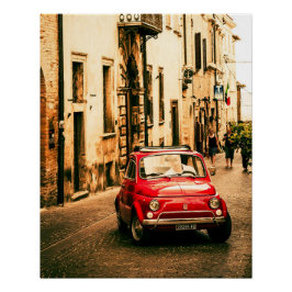 Poster perfecto de coche de época | Fiat 500 | Rom