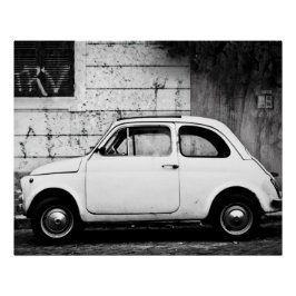 Poster perfecto de coche de época | Fiat 500 | Rom