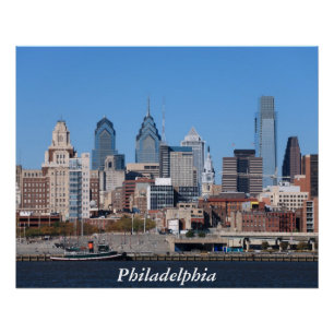 Poster perfecto de Philadelphia Skyline