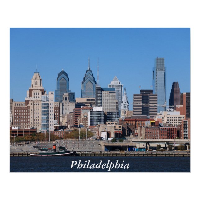 Poster perfecto de Philadelphia Skyline (Anverso)