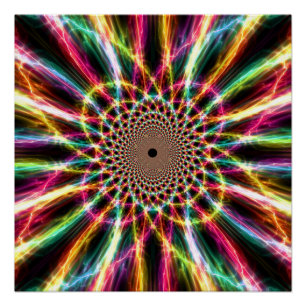 Poster perfecto del arcoiris luminoso