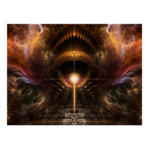 Poster perfecto del arte fractal de la tormenta eó