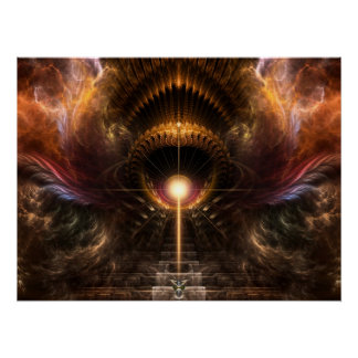 Poster perfecto del arte fractal de la tormenta eó