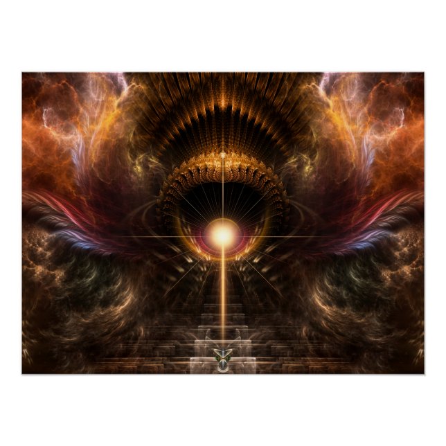 Poster perfecto del arte fractal de la tormenta eó (Anverso)