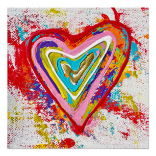 Poster perfecto del corazón rojo