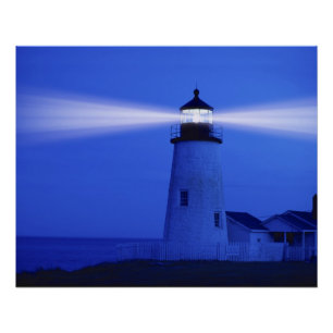 Poster perfecto del faro de Pemaquid