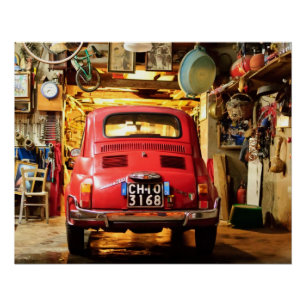 Poster perfecto el Fiat el 500% el pipe% Roma