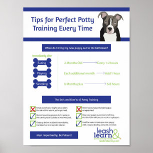 Póster Perfecto entrenamiento de popa de cachorro