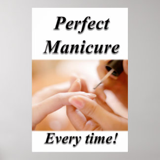 Póster Perfecto Poster de Manicura Salon Nail