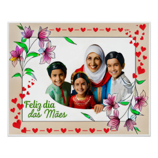 Poster Perfeito da Zazzle para homenagem as mães 