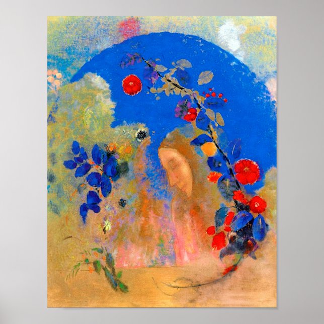 Póster Perfil bajo un arco, Redon (Frente)