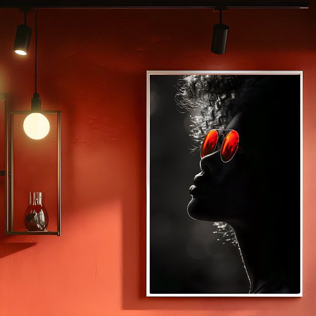 Póster Perfil de la mujer de piel oscura, foto moderna, B (Subido por el creador)