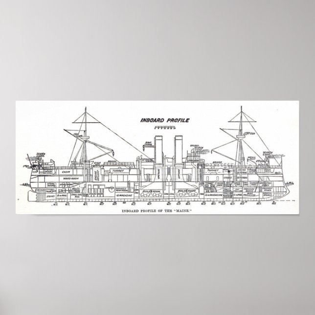 Póster Perfil de Maine en Estados Unidos (Frente)