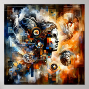 Póster Perfil Humano Humano Humano Estúpido de Material d